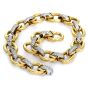 Nicolis Cola Diamond 18K Gold Cluster Large Link Chain Necklace