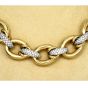 Nicolis Cola Diamond 18K Gold Cluster Large Link Chain Necklace