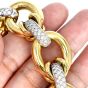 Nicolis Cola Diamond 18K Gold Cluster Large Link Chain Necklace