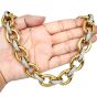 Nicolis Cola Diamond 18K Gold Cluster Large Link Chain Necklace