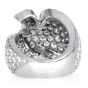 Cartier Dove Diamond 18K White Gold Pave Wide Cocktail Ring