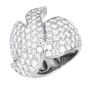 Cartier Dove Diamond 18K White Gold Pave Wide Cocktail Ring