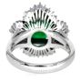 Certified 3.22ct Colombian Emerald Diamond Platinum Ballerina Ring