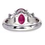 GIA Burma Ruby Diamond Platinum Engagement Ring