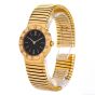 Bvlgari Tubogas 18K Yellow Gold Black Dial Swiss Ladies Watch