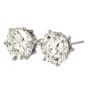 Estate 8.63cts Round Cut Diamond Platinum Stud Earrings-Dover Jewelry