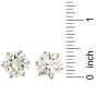 Estate 8.63cts Round Cut Diamond Platinum Stud Earrings-Dover Jewelry