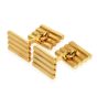 Cartier Vintage 18K Yellow Gold Four Bar Textured Tuxedo Cufflinks