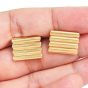 Cartier Vintage 18K Yellow Gold Four Bar Textured Tuxedo Cufflinks