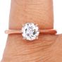 GIA 1.16  J-VS1 Carat Round cut  Diamond Rose Cut Solitaire Engagement Ring