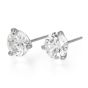 Estate 2.45 Carats Round Diamond 18K White Gold Martini Set Stud Earrings