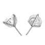 Estate 2.45 Carats Round Diamond 18K White Gold Martini Set Stud Earrings