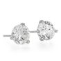 Estate 2.45 Carats Round Diamond 18K White Gold Martini Set Stud Earrings