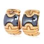 Bvlgari Parentesi 18K Yellow Gold Hematite Hoop Earrings