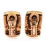 Bvlgari Parentesi 18K Yellow Gold Hematite Hoop Earrings