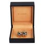 Bvlgari Parentesi 18K Yellow Gold Hematite Hoop Earrings