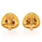  Estate Diamond 18K Yellow Gold Quilted Cushion Clip-On Earringsgs
