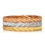 Buccellati 18K Tri-Color Gold Braided Eternity Band Ring