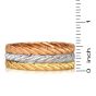 Buccellati 18K Tri-Color Gold Braided Eternity Band Ring
