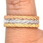 Buccellati 18K Tri-Color Gold Braided Eternity Band Ring