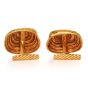 David Webb Vintage 18K Yellow Gold Spiral Greek Pattern Large Cufflinks