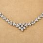 Estate 11.00 cts Diamond Platinum Floral Graduated Link Choker Necklace
