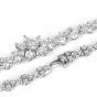 Estate 11.00 cts Diamond Platinum Floral Graduated Link Choker Necklace