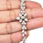 Estate 11.00 cts Diamond Platinum Floral Graduated Link Choker Necklace