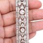 Art déco 27.90cts Diamond Platinum Geometric Link Bracelet-Dover Jewelry
