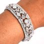 Art déco 27.90cts Diamond Platinum Geometric Link Bracelet-Dover Jewelry