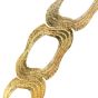 Signed Retro 18K Yellow Gold Fancy Large Textured Link Choker Necklace