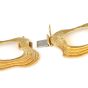 Signed Retro 18K Yellow Gold Fancy Large Textured Link Choker Necklace