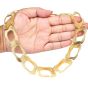 Signed Retro 18K Yellow Gold Fancy Large Textured Link Choker Necklace