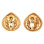 Estate Marina B. mother of pearl  move Pearl 18k Gold clip-on Earrings