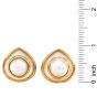 Estate Marina B. mother of pearl  move Pearl 18k Gold clip-on Earrings