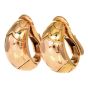 Bvlgari 18K Yellow Gold Polished Half Hoop Clip on Earrings