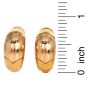 Bvlgari 18K Yellow Gold Polished Half Hoop Clip on Earrings