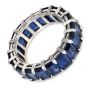 Estate Blue Sapphire Platinum Eternity Band Ring