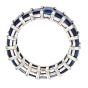 Estate Blue Sapphire Platinum Eternity Band Ring