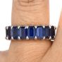 Estate Blue Sapphire Platinum Eternity Band Ring