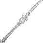 Vintage Art Deco Diamond Platinum Delicate Square Link Bracelet 