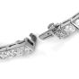Vintage Art Deco Diamond Platinum Delicate Square Link Bracelet 