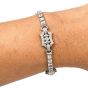 Vintage Art Deco Diamond Platinum Delicate Square Link Bracelet 