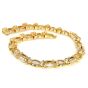 Retro Vintage Diamond 18K Yellow Gold Oval Link Celebrity Necklace