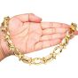 Retro Vintage Diamond 18K Yellow Gold Oval Link Celebrity Necklace