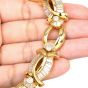 Retro Vintage Diamond 18K Yellow Gold Oval Link Celebrity Necklace