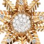 Vintage French Snowflake 18K Rose Gold Diamond Cluster Pin| Dover Jewelry 