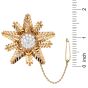 Vintage French Snowflake 18K Rose Gold Diamond Cluster Pin| Dover Jewelry 