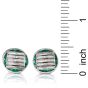 Antique Van Cleef & Arpels Diamond Emerald Platinum Round Tuxedo Cufflinks