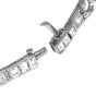 Antique Diamond 28.90cts Blue Sapphire Platinum Geometric Link Bracelet